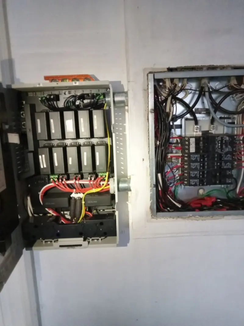 Electrical panel upgrade completed for Security Camera Wiring in Tazewell